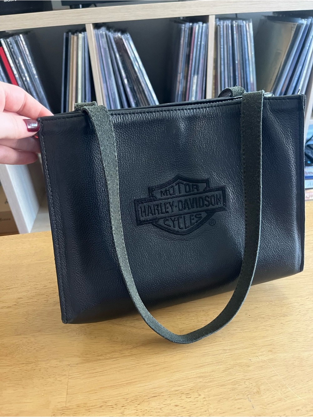 Harley-Davidson Black Leather Shoulder Bag
